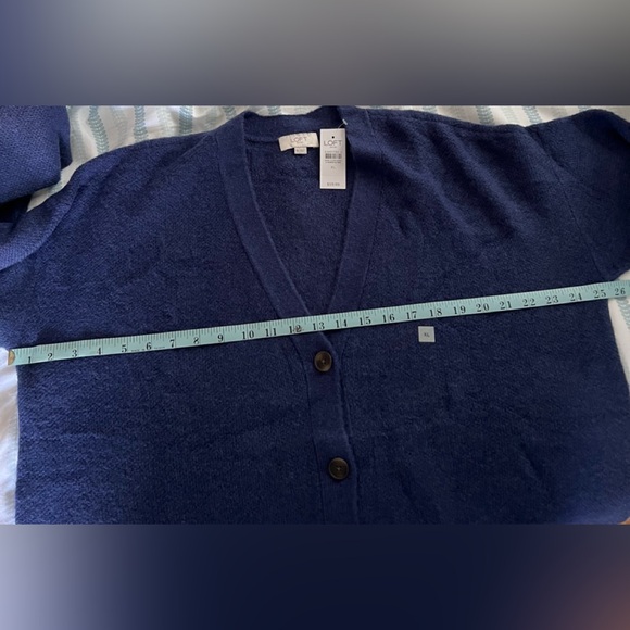NWT LOFT Cardigan - Blue button front Sz XL - Picture 5 of 7